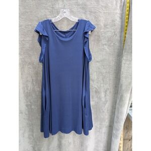 Elegant Blue Long Sleeve Dress